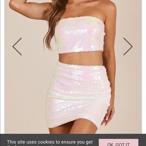 Showpo two piece sequin set